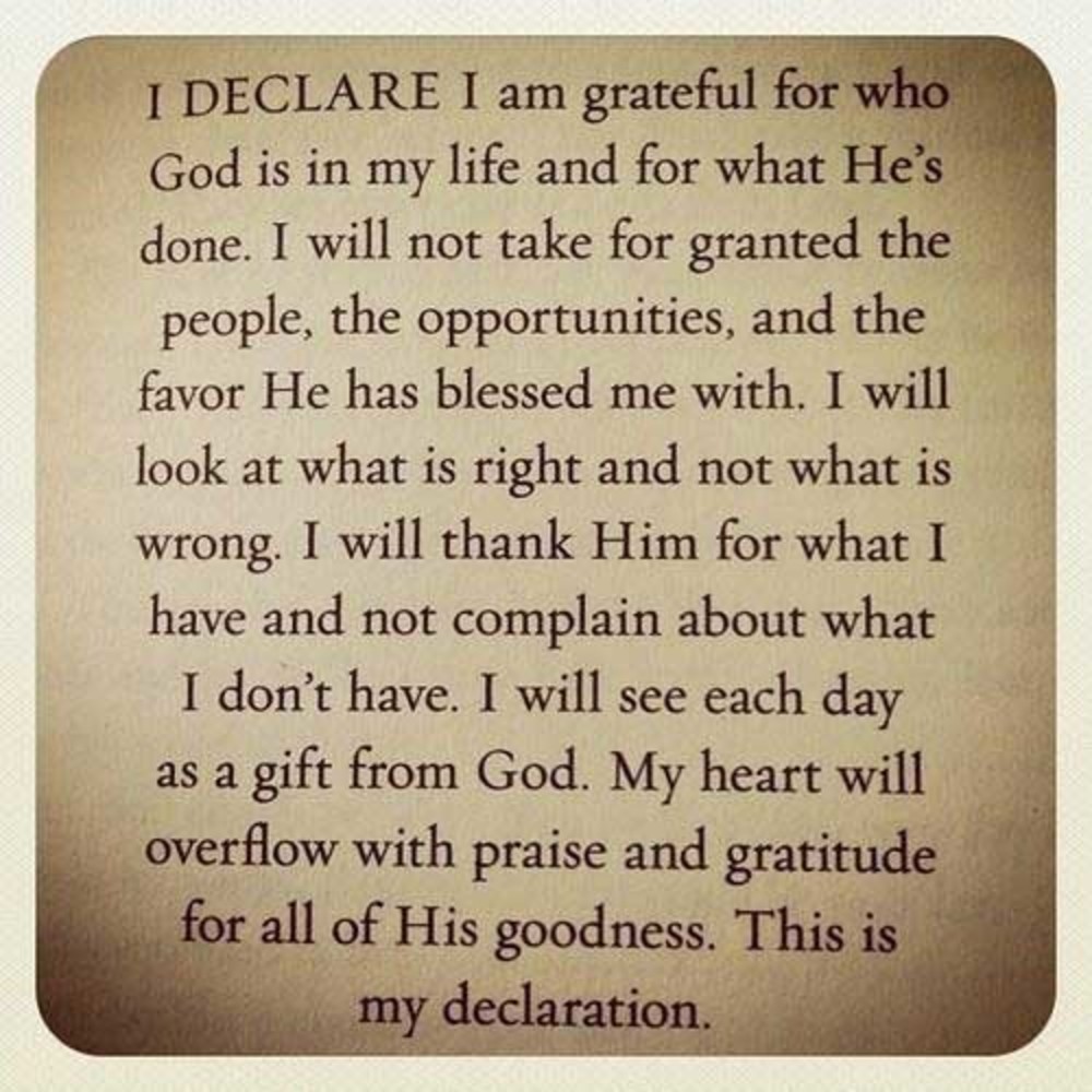 Prayer For Gratitude
